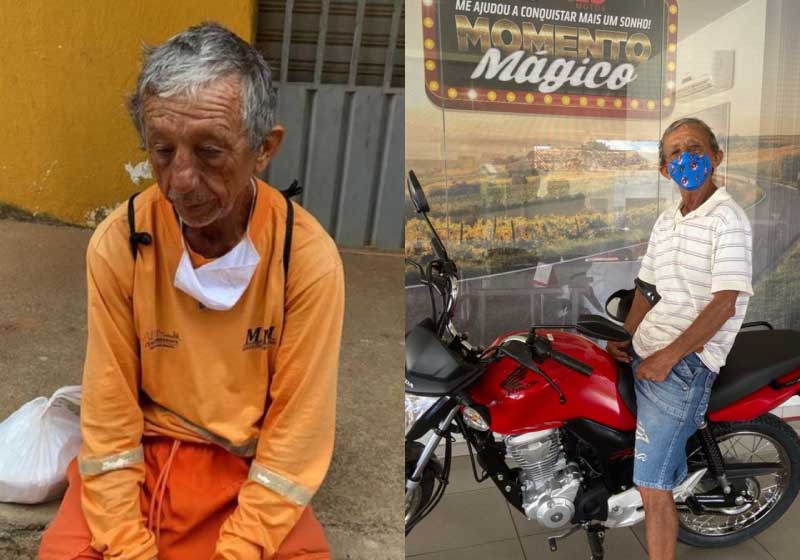 O gari foi assaltado enquanto descansava, em Juazeiro do Norte, Ceará. - Foto: reprodução