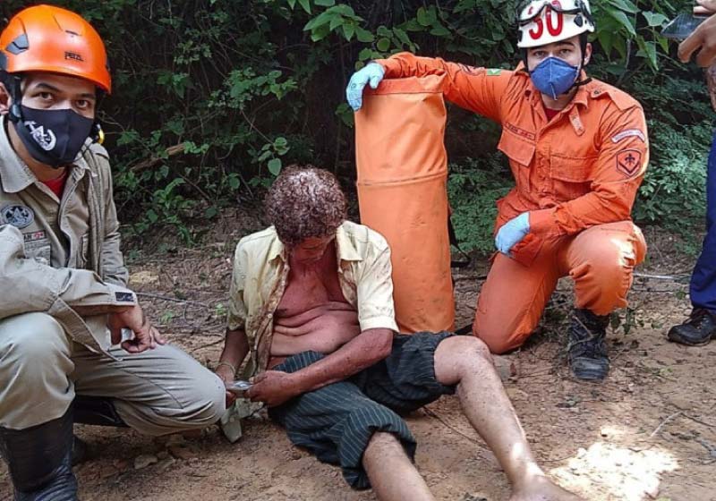 Idoso foi encontrado após 12 dias desaparecido. - Foto: reprodução O Povo