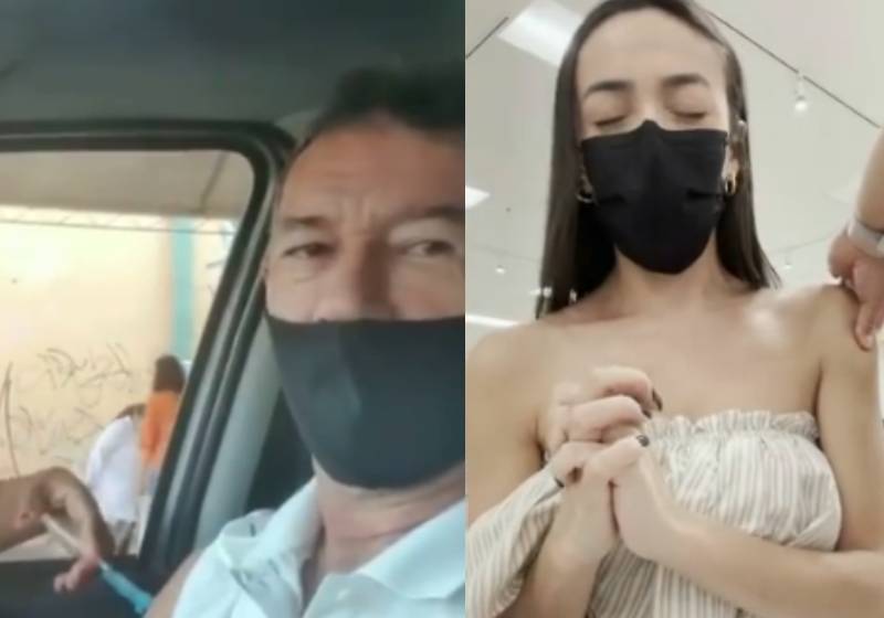 Luiz e Nanda foram vacinados no mesmo dia, no Canadá e no Brasil - Foto: reprodução / Instagram