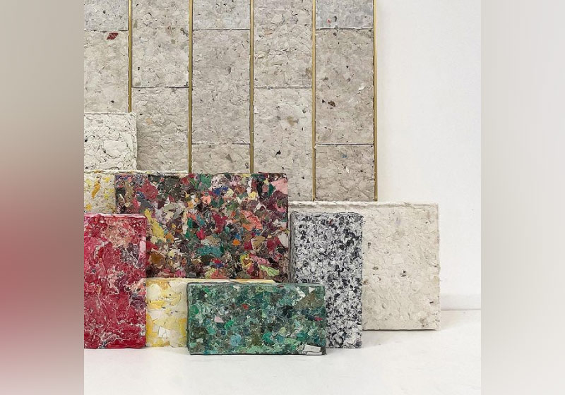 A ideia transforma roupa velha em tijolos que podem ser utilizados na construção e na decoração. - Foto: reprodução Instagram @fab.brick