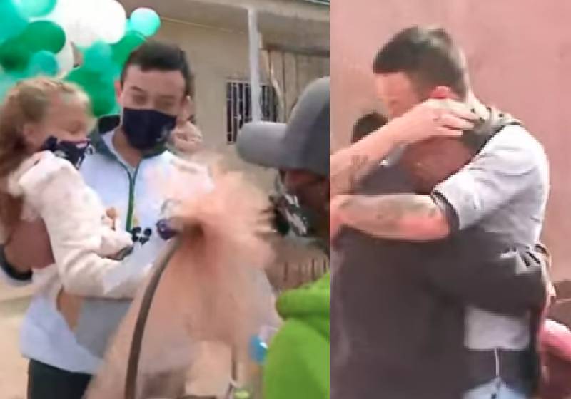 O motorista Cauã visita menina que atropelou - Foto: reprodução / RICMais