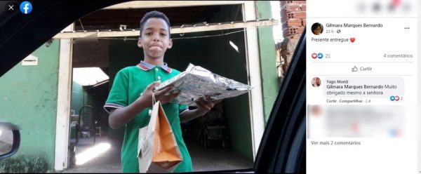 Doações. - Foto: reprodução Facebook