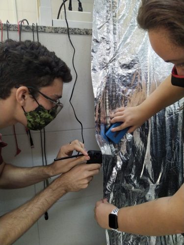 Descontaminação das máscaras - Foto: arquivo pessoal