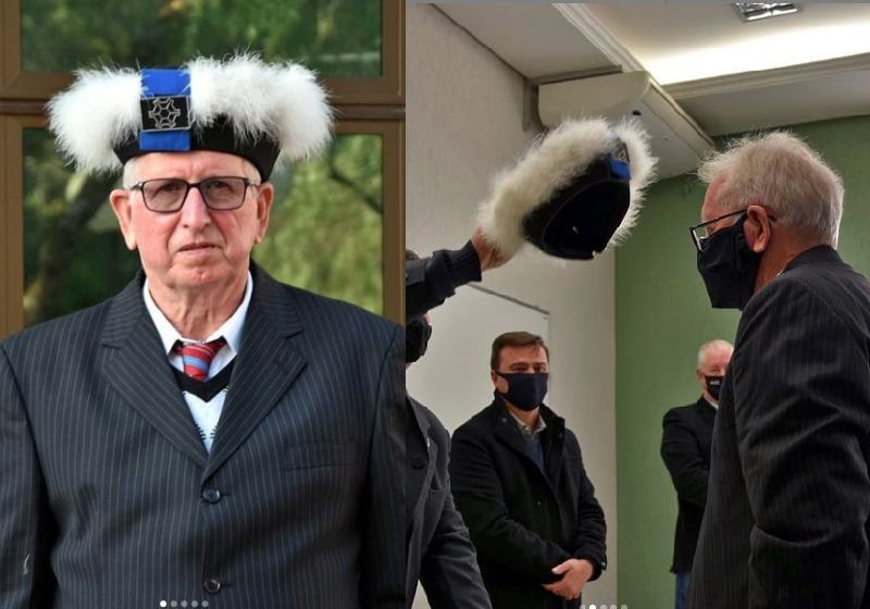 Seu Danilo se formou aos 73 anos em Agronomia - Fotos: reprodução / UPF Instagram