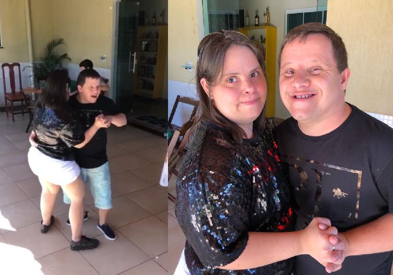 Lelê e Gil dançando no aniversário dele de 36 anos - Fotos: arquivo pessoal