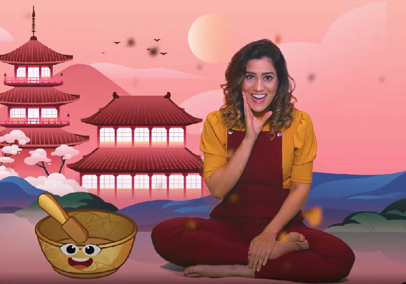 Ariadne ensinando meditação e yoga para crianças no Youtube - Foto: reprodução