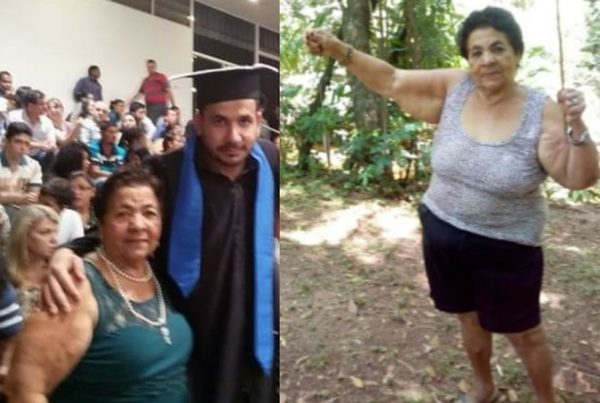 Adriano e a mãe. - Foto: arquivo pessoal