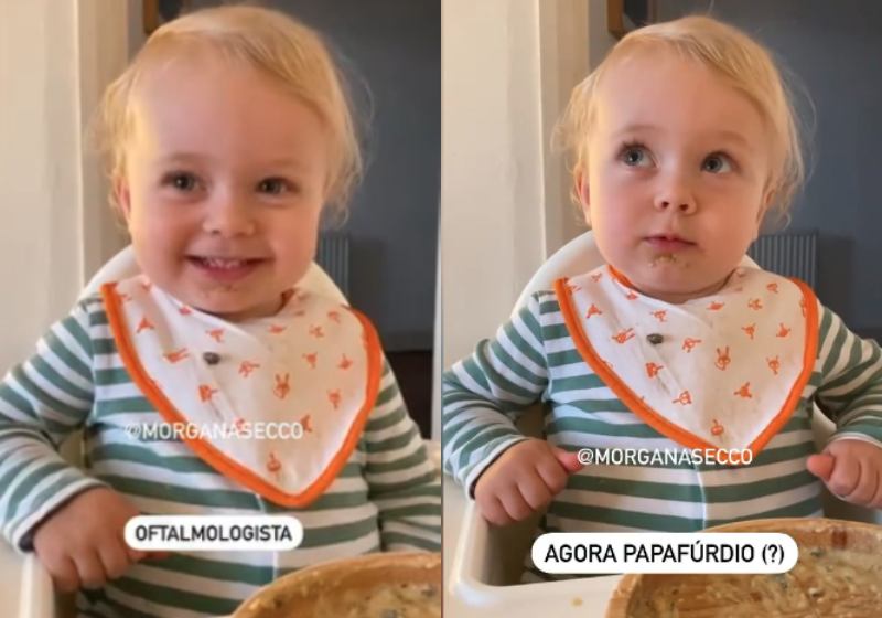 A Alice tem 2 anos e pronuncia palavras difíceis com facilidade - Fotos: reprodução / Instagram
