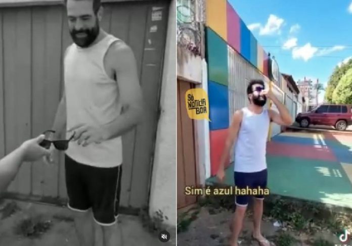 Prof dautonico capa O Leonan entregou os óculos e o professor Alisson viu as cores pela primeira vez na vida - Fotos: reprodução / Instagram