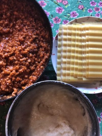 Ingredientes da lasanha à bolonhesa vegana - Foto: Patrícia Varela