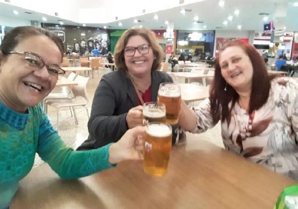 Sandra Vaz, Sandra Regina e Heloísa na comemoração da vida - Foto: arquivo pessoal