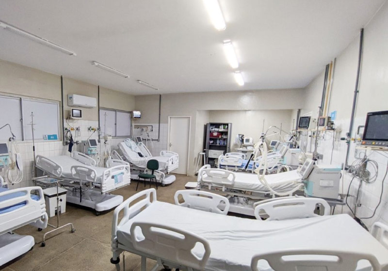O hospital municipal de Maranguape (CE), zerou leitos com pacientes internados por covid-19 - Foto: Paulo Sérgio/Prefeitura de Maranguape