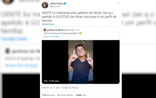 Famosos compartilham vídeos - Foto: reprodução Twitter