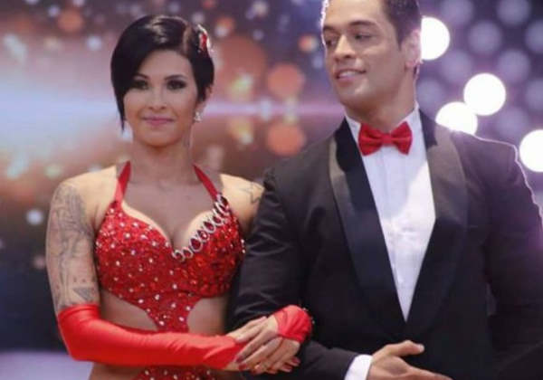 A mãe de Pedro, Thati, com Thiago