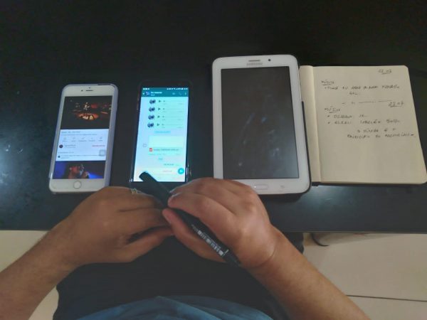 Áudios são gravados com celular e tablet - Foto: arquivo pessoal