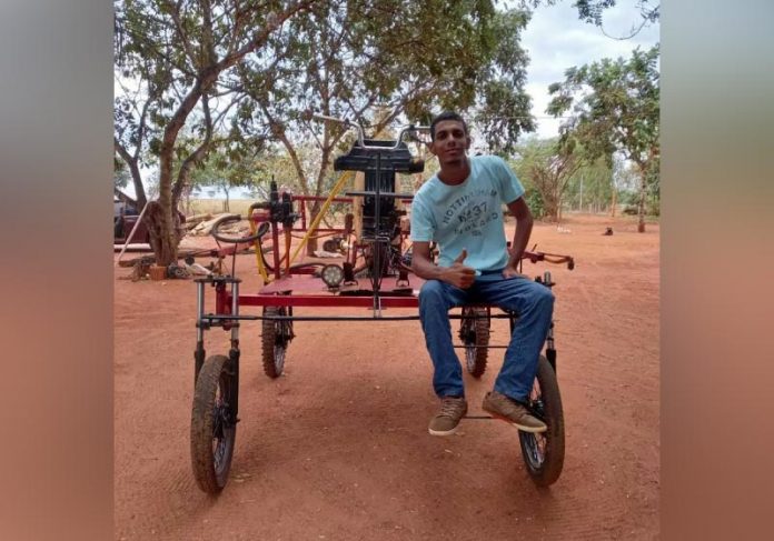 pulverizador-capa3 Jovem de 21 anos criou um pulverizador de sucata para ajudar o pai nas colheitas - Foto: arquivo pessoal