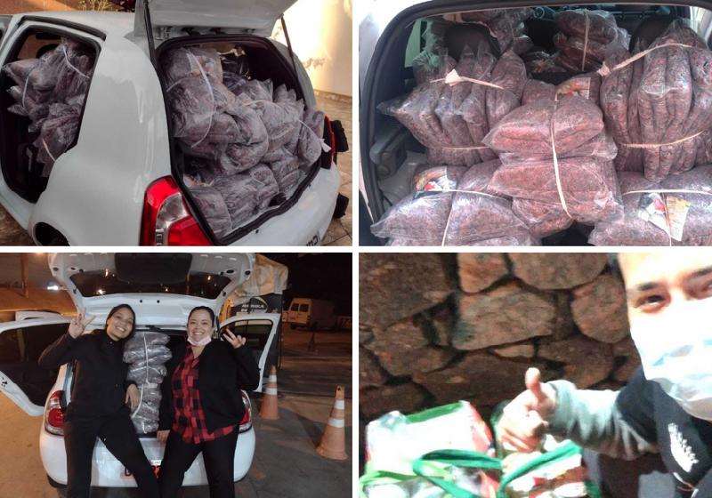 Funcionários do Grupo Comunique-se se uniram para doar mantas às pessoas em situação de rua em SP - Fotos: divulgação