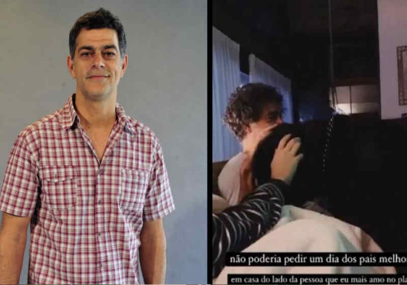 O ator recebeu alta e agradeceu por passar o dia dos pais com os filhos Foto: reprodução Diário do Nordeste