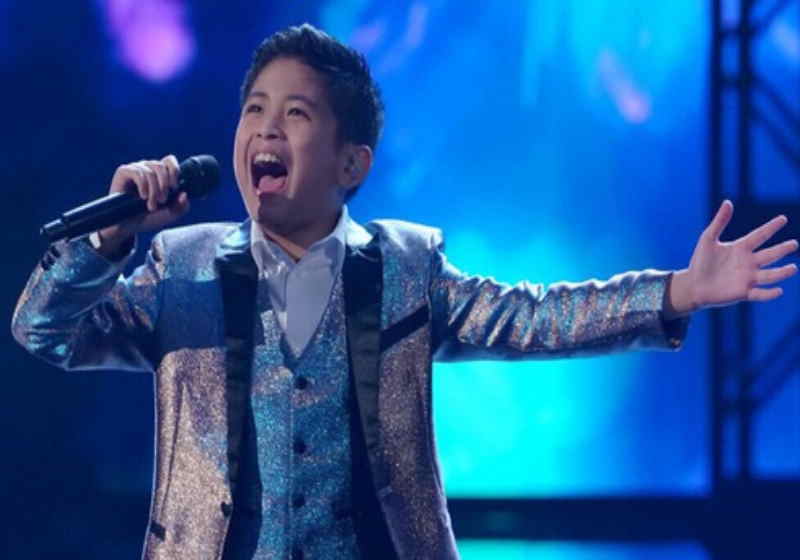 Peter Rosalita, de 10 anos nas quartas de final do America's Got Talent Foto: reprodução AGT