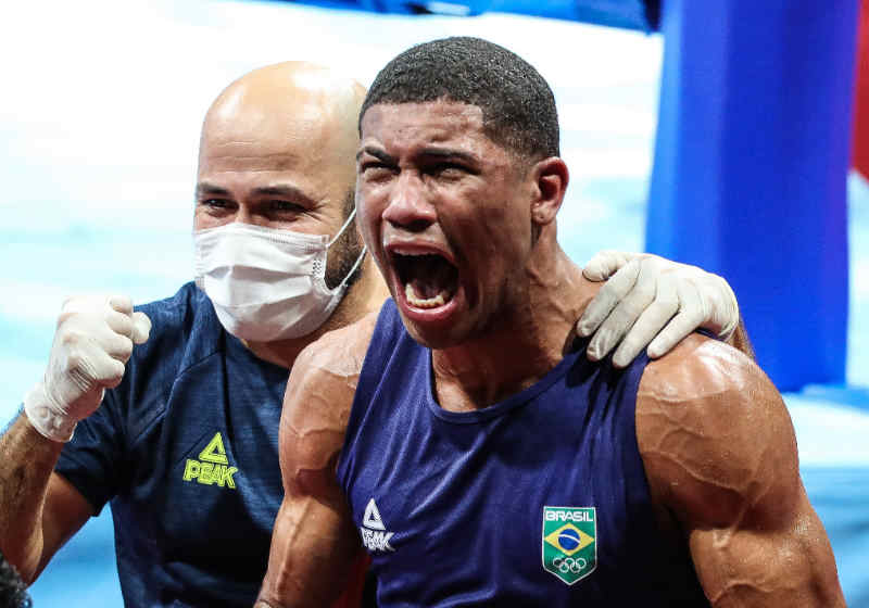 Ele prometeu quer seria ouro e foi. O baiano Hebert da Conceição leva o ouro em Tóquio. Foto: reprodução