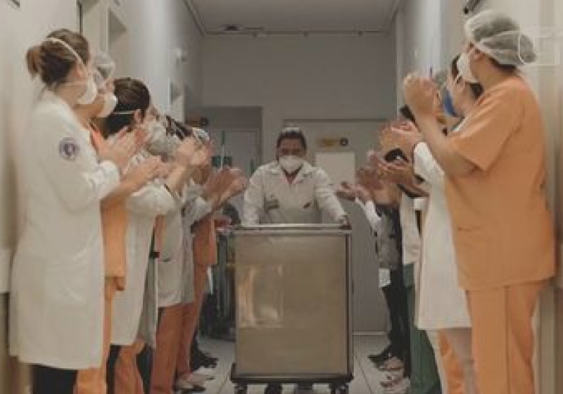 Hospital faz vídeo mostrando ala de tratamento da Covid-19 sendo fechada e vídeo viraliza - Foto: reprodução GSF