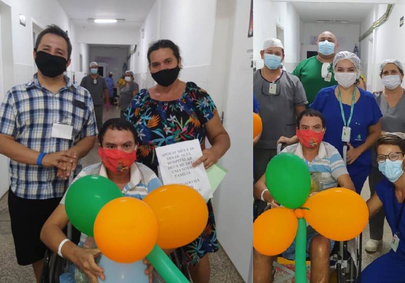 Ivanildo vivia em situação de rua e agora ganhou um lar - Foto: reprodução / Santa Casa de Sobral