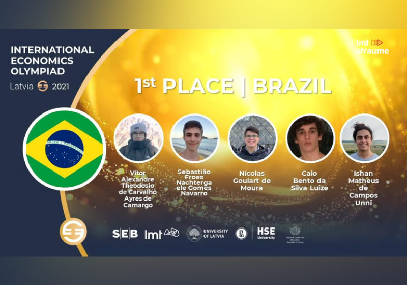 Estudantes brasileiros levam país ao tricampeonato na Olimpíada Internacional de Economia - Foto: divulgação