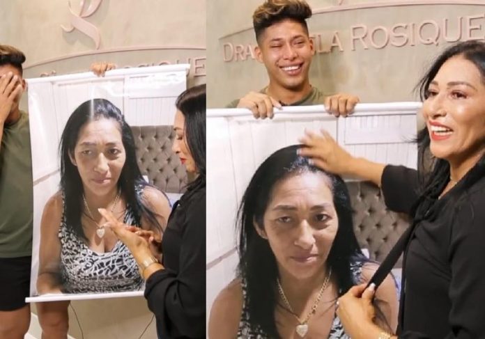 Rafa Meny deu o procedimento estético que ganhou para a mãe realizar o sonho dela de sorrir de novo - Fotos: reprodução / Instagram