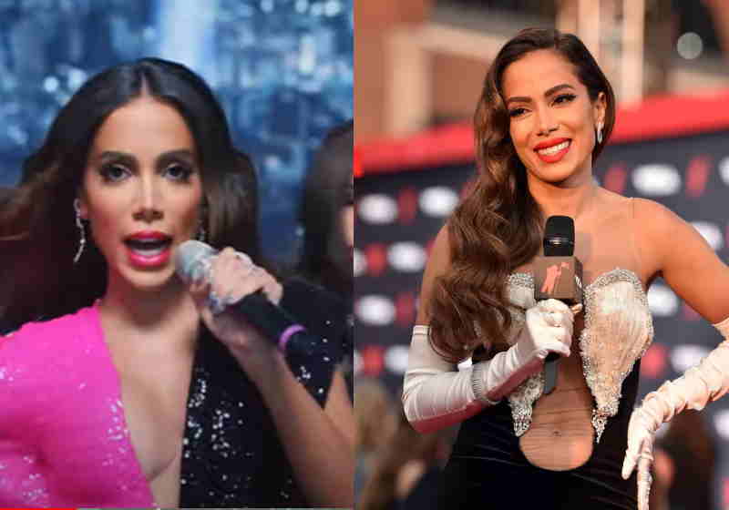 Anitta durante performance e na premiação do VMA, na noite deste domingo, em NY Foto: Divulgação