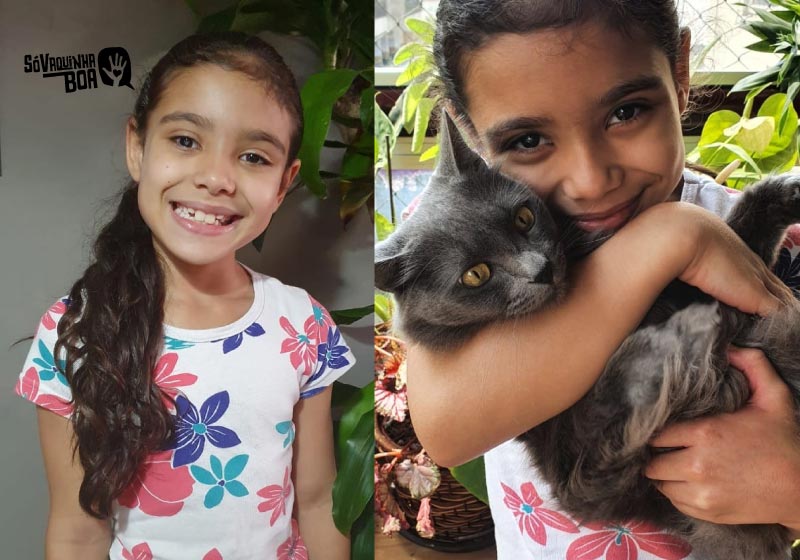 Laís é uma menina que sonha em ser veterinária, mas está com os estudos comprometidos porque tem catarata infantil - Foto: arquivo digital