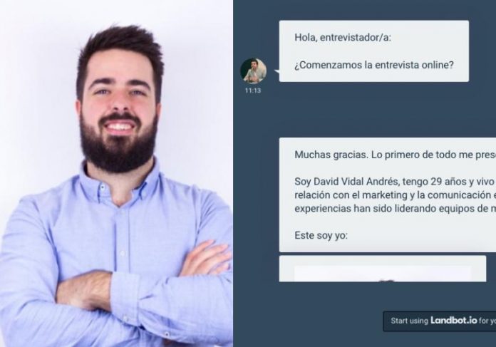 curriculo robo capa O currículo-robô do David abre uma caixa de diálogo com o recrutador e responde perguntas - Foto: reprodução