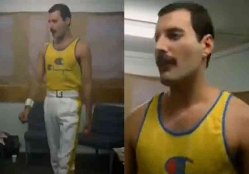 Freddie se prepara para entrar no palco em registro raro Foto: reprodução instagram
