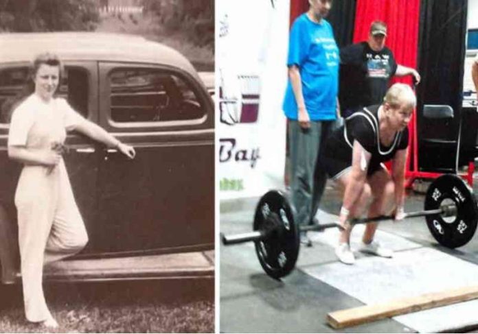 Edith, que hoje tem 100 anos começou no esporte há 9 e já é recordista Foto: Guinness Book