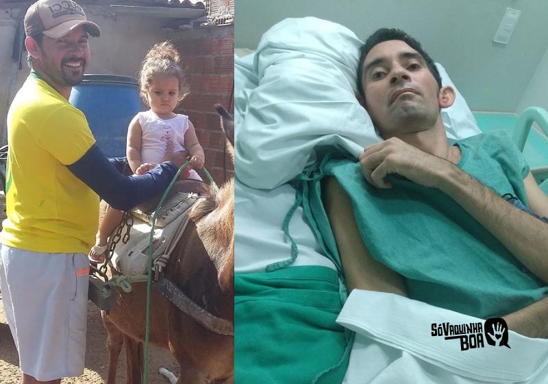 Werneson se assustou com um cachorro na estrada, sofreu um acidente de moto e teve hemorragia cerebral. A família precisa de ajuda para o tratamento - Fotos: arquivo pessoal