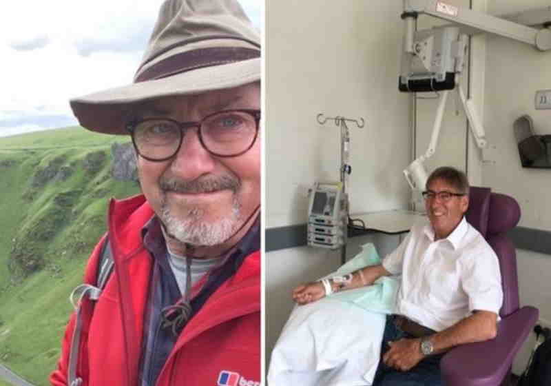 Barry Ambrose, 77, de Bury St Edmunds agora está livre do câncer depois de participar de um teste de medicação de imunoterapia da Fundação Royal Marsden NHS - Foto: família Ambrose