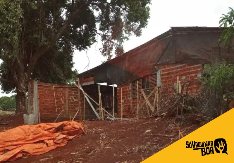 Elaine visitou o local, viu a casa destelhada do aluno e que a família passava muitas dificuldades - Foto: reprodução Instagram @elainebogo