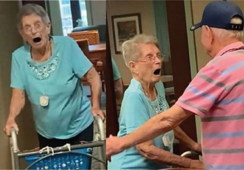 Bob surpreendeu a irmã, Mary, no dia do aniversário dela - Foto: reprodução