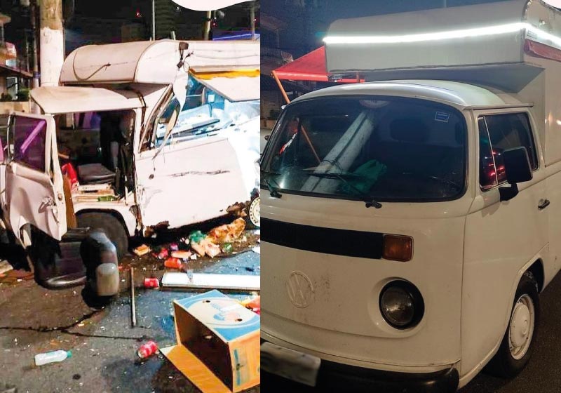 Clientes e amigos compram uma nova Kombi para família trabalhar após acidente com food truck - Foto: reprodução Instagram