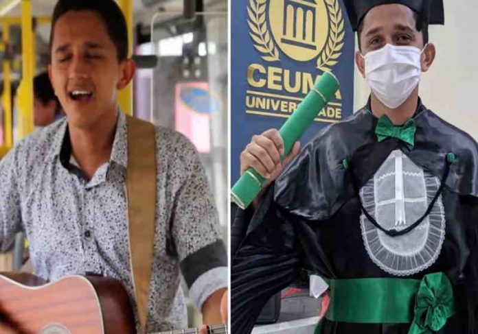 medico_cantor Jovem que cantava nos ônibus para pagar a faculdade se forma em medicina no Maranhão Foto: Arquivo Pessoal