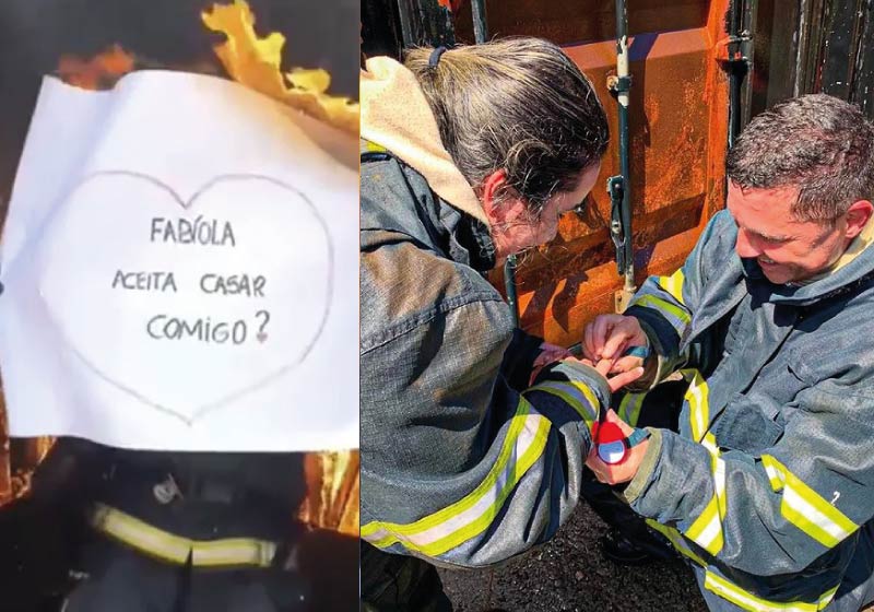 Pedido de casamento surpreendeu também os internautas - Foto: reprodução