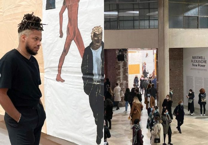 Brasileiro nascido na favela, Maxwell Alexandre está expondo suas obras antirracismo no museu de arte moderna em Paris - Fotos: reprodução / Instagram