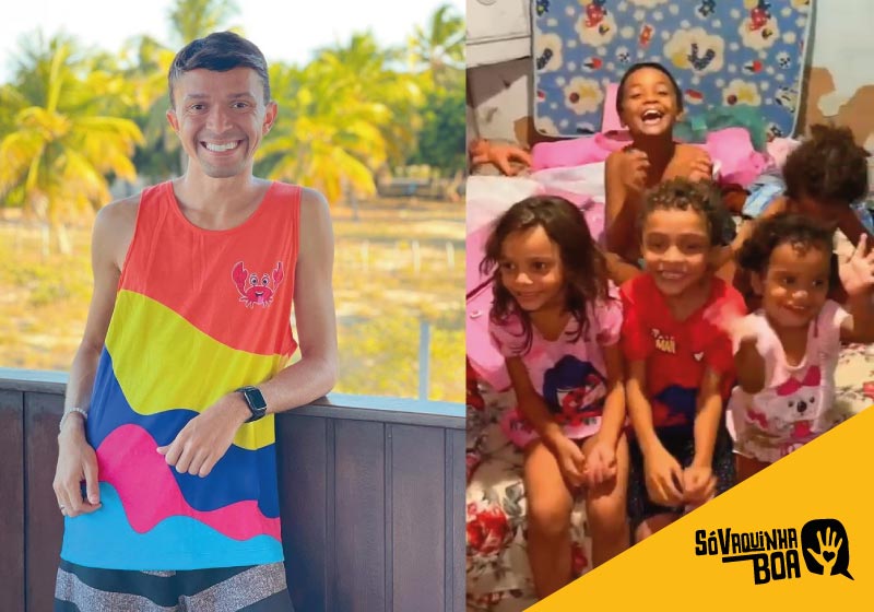 Diego Tripinha faz um trabalho social através do Instagram e deseja realizar uma festa de Natal para crianças da periferia de Fortaleza - Foto: divulgação