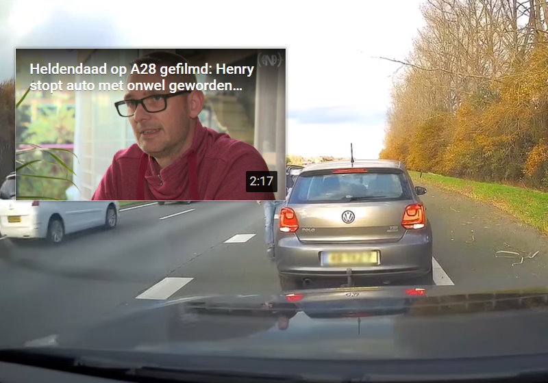 O holandês Henry Temmermans percebeu que havia algo errado e pensou rápido para ajudar Foto: reprodução YouTube