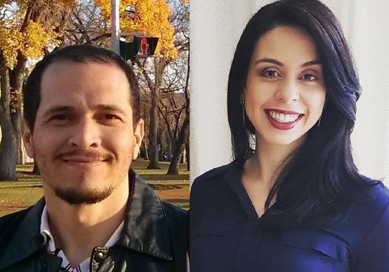 Os pesquisadores da UFG Fabrizzio Soares e a Jaline Mombach criaram ferramenta que identifica possíveis erros de aprendizagem - Fotos: divulgação