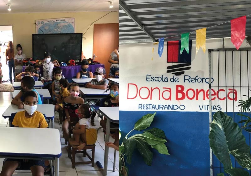 A Escolinha da Dona Boneca ajuda crianças carentes no contraturno da escola, com diversas atividades - Foto: gor Eliar