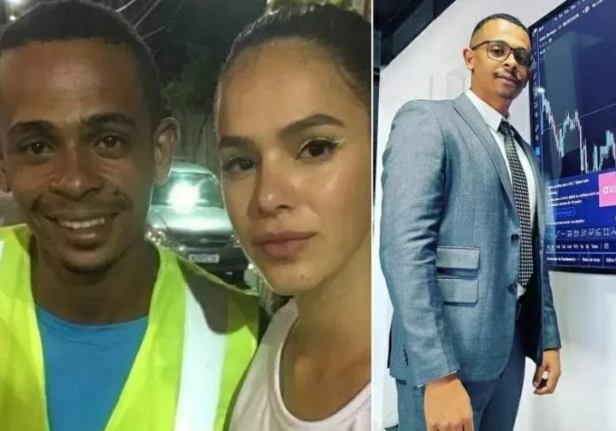 mototaxista_bruna O motoboy Bruno que levou a atriz Bruna Marquezine virou consultor financeiro e quer conquistar R$ 1 milhão - Fotos: Arquivo Pessoal