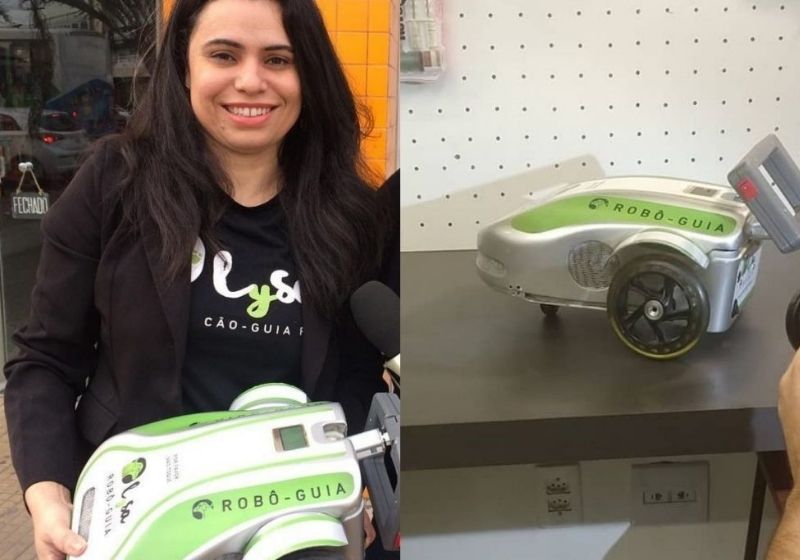 A robô cão-guia Lysa tem mudado vidas e ganhou prêmio internacional -Fotos: Reprodução / Instagram @neidesallin