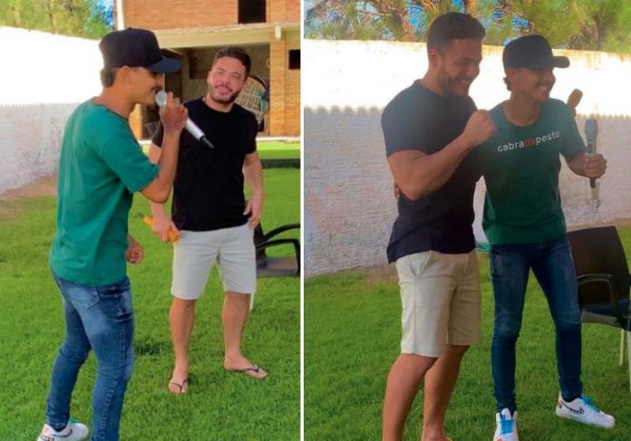 Wesley Safadão contratou o Andinho Playboyzinho depois de ouvir o jovem cantar num hotel de Porto de Galinhas - Fotos: reprodução / Instagram