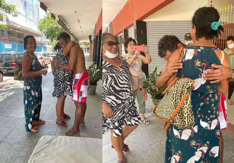 O homem vivia em situação de rua em Vitória e pediu à Pastoral para reencontrar a família - Foto: reprodução Instagram @pastoralpovoderua