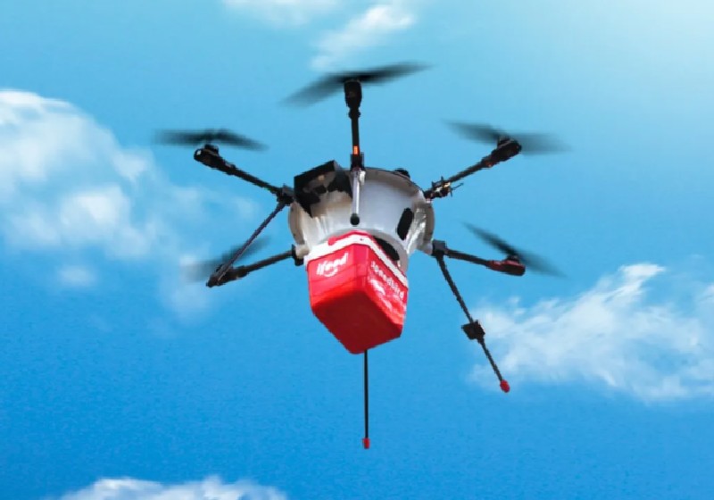 O iFood informou que as entregas com drones farão apenas parte do trajeto - Foto: divulgação / iFood